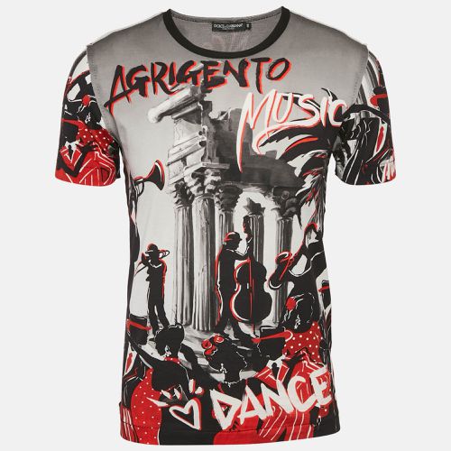 Arigento Music Print Cotton T-Shirt M - Dolce & Gabbana - Modalova