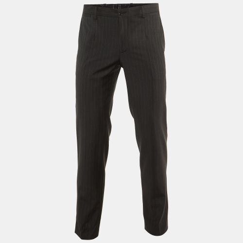 Charcoal Pin Striped Wool Tailored Pants S - Dolce & Gabbana - Modalova