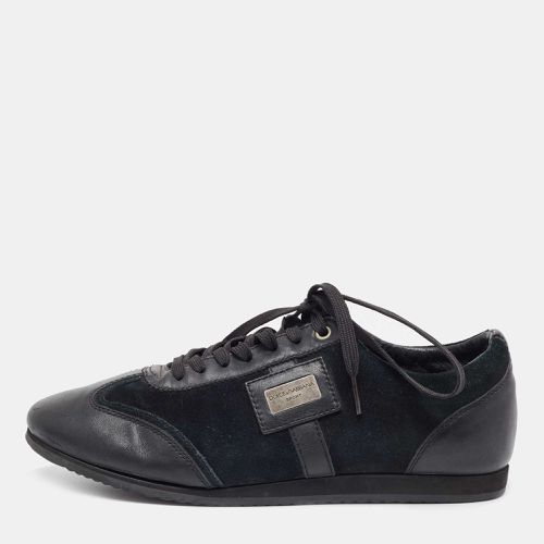 Suede and Leather Low Top Sneakers Size 41 - Dolce & Gabbana - Modalova