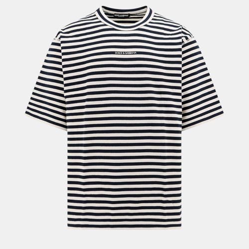 Striped Cotton T-Shirt S - Dolce & Gabbana - Modalova