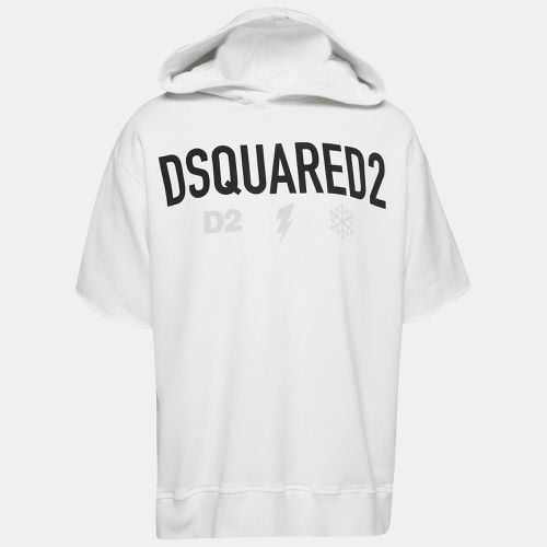 Logo Print Cotton Hooded Sweatshirt M - Dsquared2 - Modalova