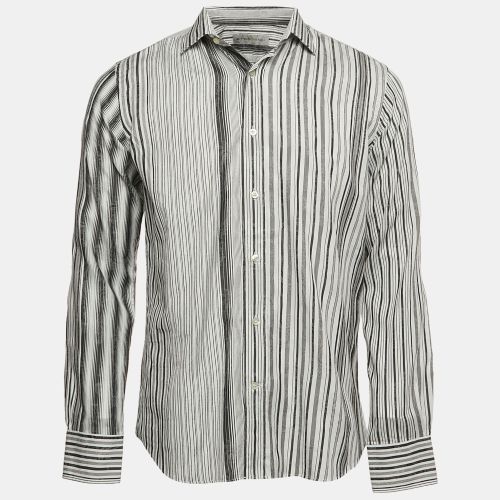 Stripe Cotton Button Front Shirt M - Etro - Modalova