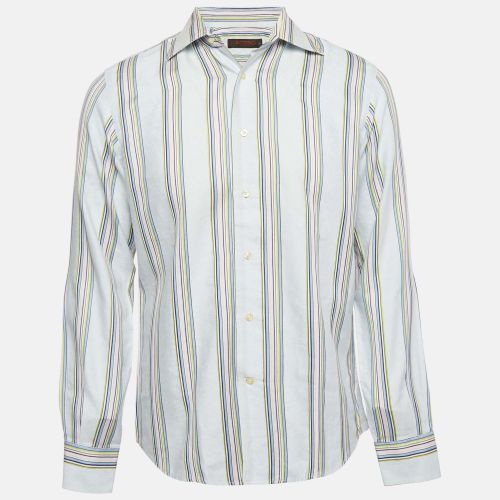 Stripe Jacquard Cotton Button Front Shirt M - Etro - Modalova