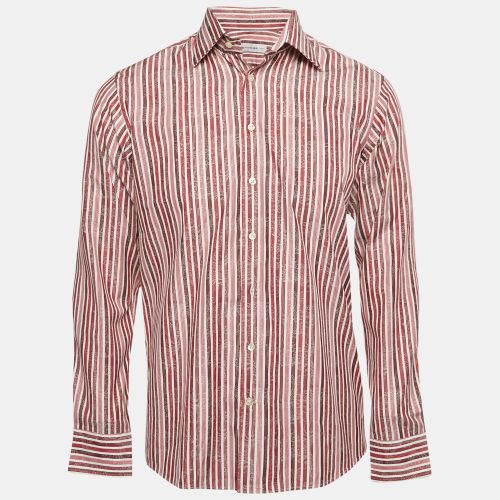 Stripe Jacquard Cotton Button Front Shirt M - Etro - Modalova