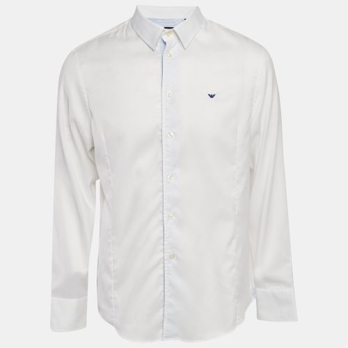 Cotton Blend Button Down Shirt XL - Emporio Armani - Modalova