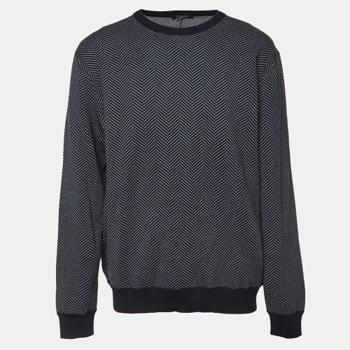 Herringbone Wool Sweatshirt 4XL - Ermenegildo Zegna - Modalova