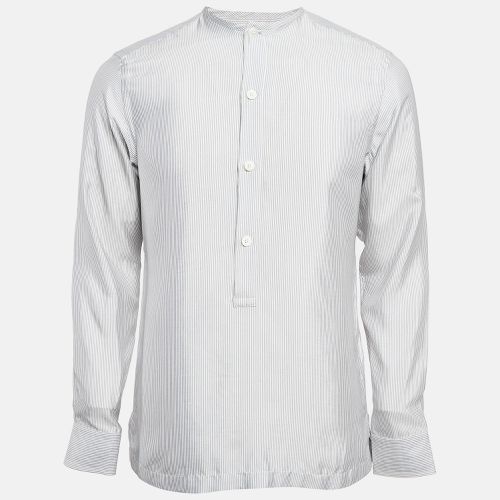 Striped Silk Half Placket Shirt S - Ermenegildo Zegna - Modalova