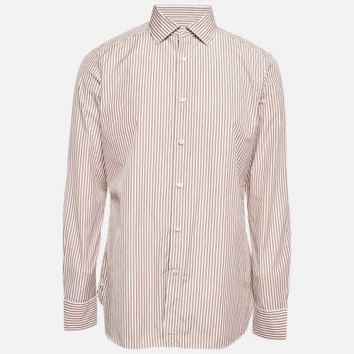 Striped Cotton Long Sleeve Shirt L - Ermenegildo Zegna - Modalova