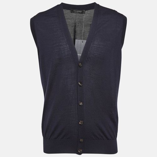 Knit Sleeveless Button Front Cardigan L - Ermenegildo Zegna - Modalova