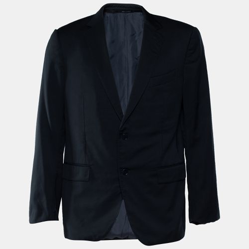 Dark Wool Button Front Blazer XL - Ermenegildo Zegna - Modalova