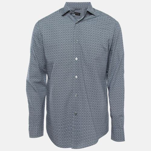 Printed and Textured Cotton Shirt M - Ermenegildo Zegna - Modalova