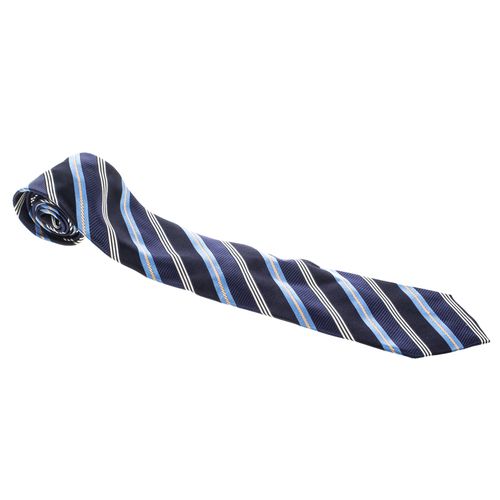 Diagonal Striped Silk Jacquard Traditional Tie - Ermenegildo Zegna - Modalova