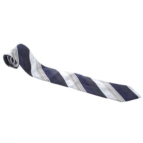 Colorblock Diagonal Striped Silk Jacquard Tie - Ermenegildo Zegna - Modalova