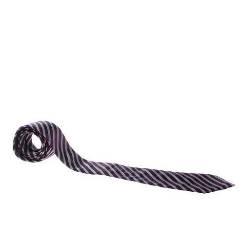 And Grey Striped Silk Tie - Ermenegildo Zegna - Modalova