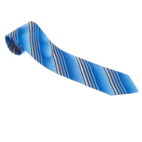 Diagonal Striped Silk Tie - Ermenegildo Zegna - Modalova