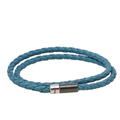 Woven Leather Double Wrap Bracelet - Ermenegildo Zegna - Modalova