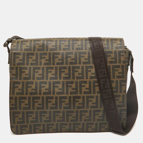 Tobacco Zucca Coated Canvas Messenger Bag - Fendi - Modalova