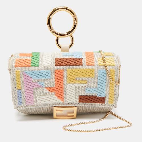 Zucca Canvas Nano Baguette Charm Bag - Fendi - Modalova