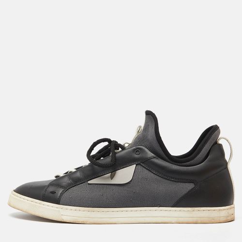 Grey Leather and Nylon Monster Eye Low Top Sneakers Size 43 - Fendi - Modalova