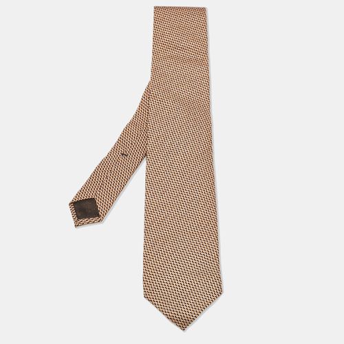 Orange Interlaced Print Silk Tie - Gucci - Modalova