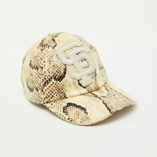 X MLB Snake Print Leather Baseball Cap M - Gucci - Modalova