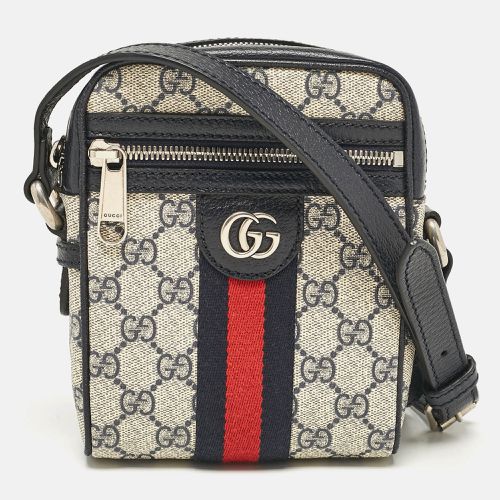 Navy Blue GG Supreme Canvas and Leather Ophidia Shoulder Bag - Gucci - Modalova