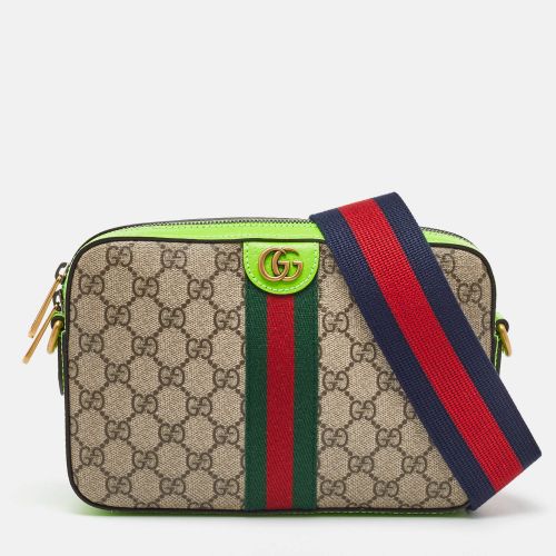 Green GG Supreme Canvas and Leather Ophidia Small Crossbody Bag - Gucci - Modalova