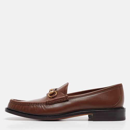 Leather Horsebit Loafers Size 48 - Gucci - Modalova