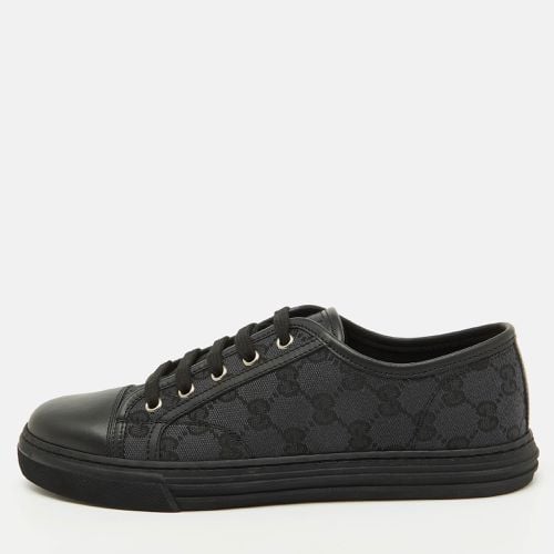 GG Canvas and Leather Low Top Sneakers Size 40.5 - Gucci - Modalova