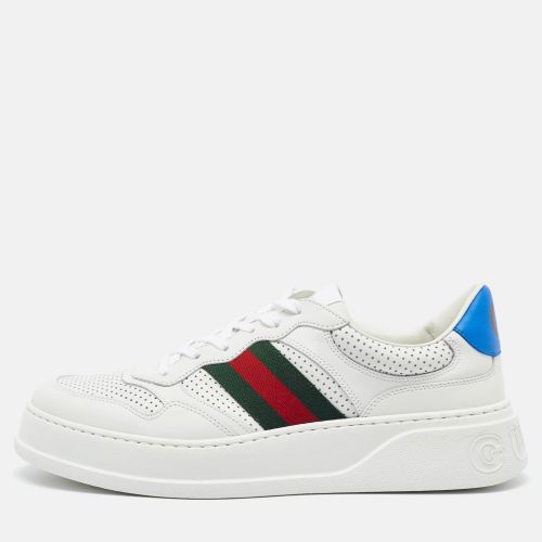 Leather Web Trainer Low Top Sneakers Size 45 - Gucci - Modalova