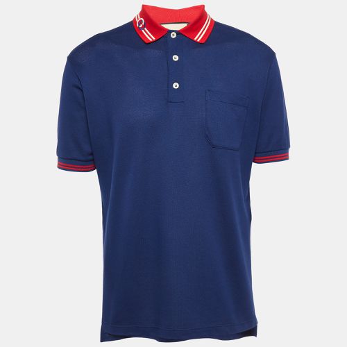 Cotton Pique Polo T-Shirt M - Gucci - Modalova