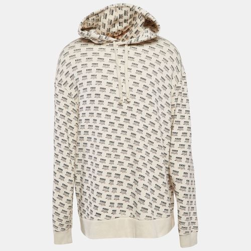 Cream fy Print Cotton Knit Hoodie XXL - Gucci - Modalova