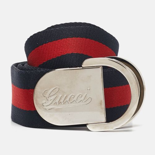 Red Web Canvas D Ring Buckle Belt 90CM - Gucci - Modalova