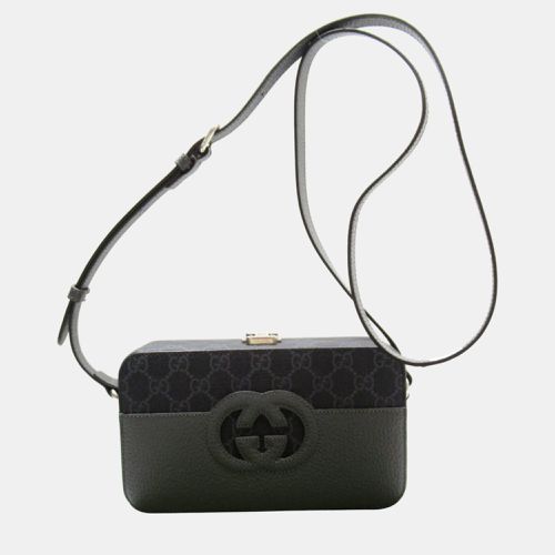 Dark Gray Silver Leather GG Supreme Shoulder Bag - Gucci - Modalova