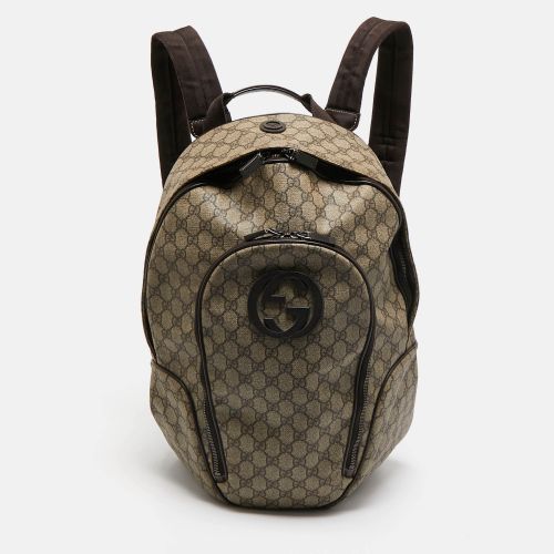 Brown GG Supreme Canvas Interlocking G Backpack - Gucci - Modalova