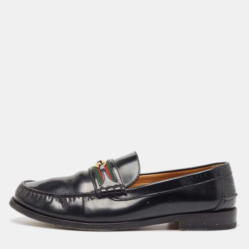 Leather Web Slip On Loafers 47.5 - Gucci - Modalova