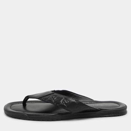 Ssima Leather Criss Cross Flat Slides Size 43 - Gucci - Modalova