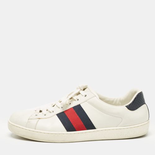 Leather Web Ace Sneakers Size 42.5 - Gucci - Modalova