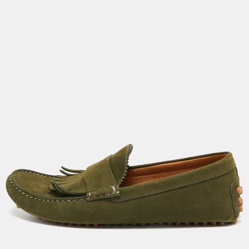 Suede Fringe Slip On Loafers Size 42 - Gucci - Modalova