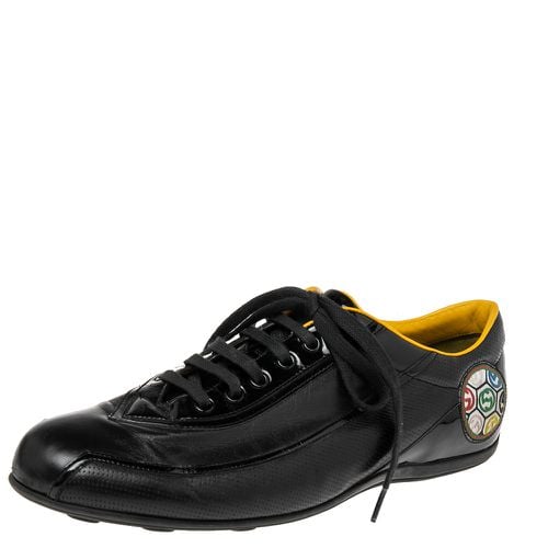 Leather And Patent Low Top Sneakers Size 42.5 - Gucci - Modalova