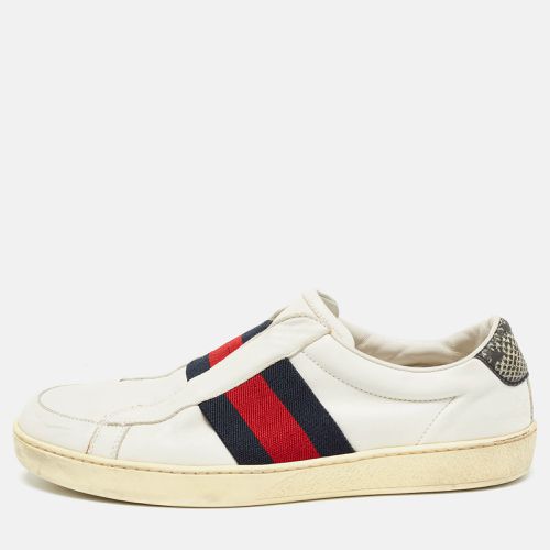 Leather Web Ace Slip On Sneakers Size 40.5 - Gucci - Modalova