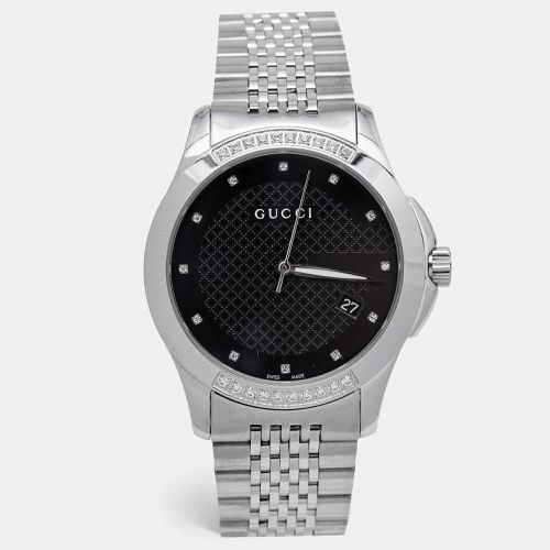 Black Stainless Steel G-Timeless YA126408 Unisex Wristwatch 38 mm - Gucci - Modalova