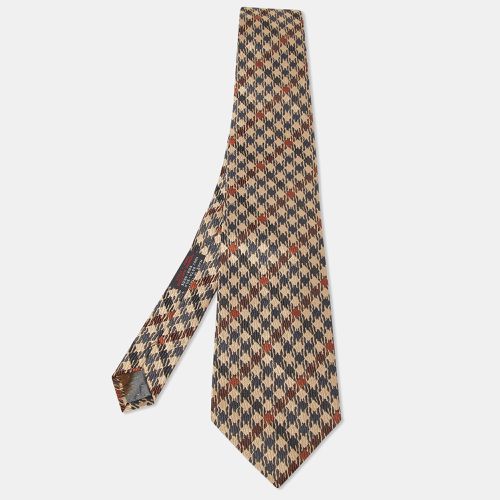 Houndstooth Pattern Silk Tie - Gianfranco Ferre - Modalova