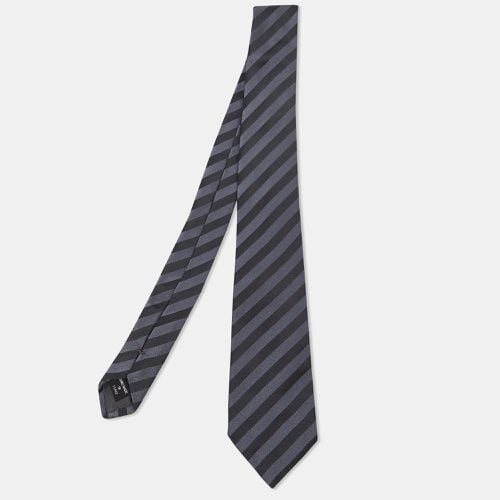 Diagonal Striped Silk Tie - Giorgio Armani - Modalova