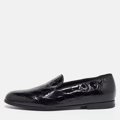 Croc Embossed Patent Leather Loafers Size 39 - Size 39 - Giorgio Armani - Modalova