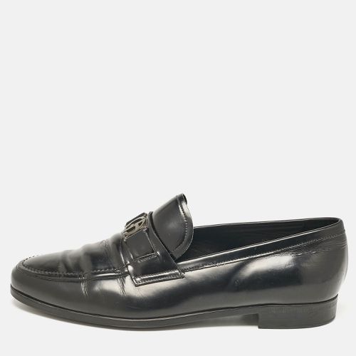 Leather Logo Slip On Loafers Size 41 - Giorgio Armani - Modalova