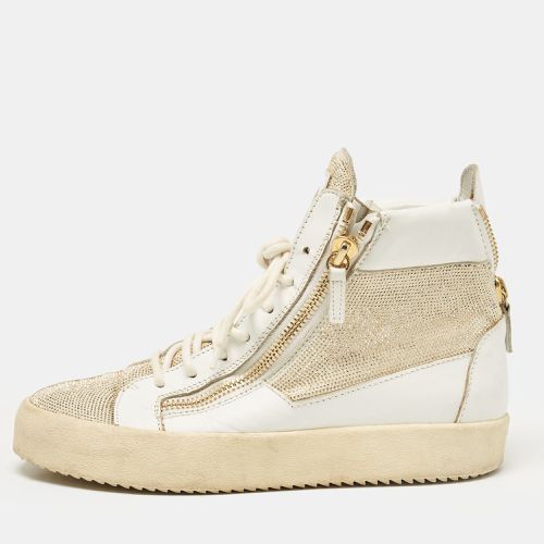 Gold Leather High Top Sneakers Size 41 - Giuseppe Zanotti - Modalova