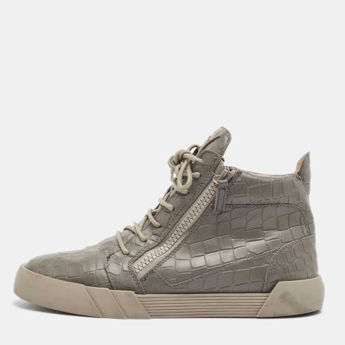 Croc Embossed High Top Sneakers Size 43 - Giuseppe Zanotti - Modalova