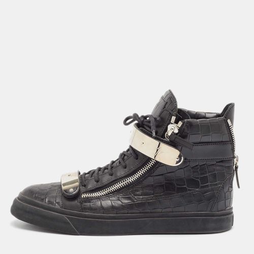 Croc Embossed Leather Coby High Top Sneakers Size 43.5 - Giuseppe Zanotti - Modalova