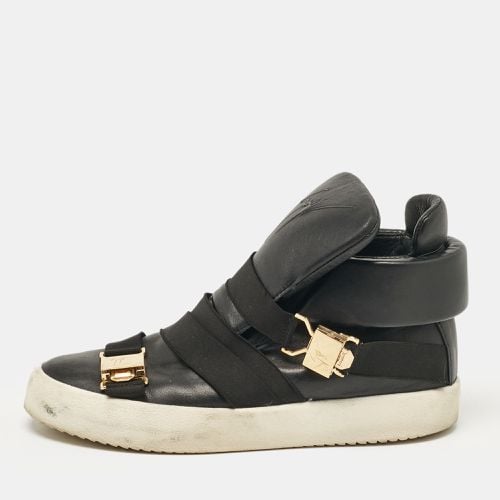 Leather Double Buckle High Top Sneakers Size 43 - Giuseppe Zanotti - Modalova